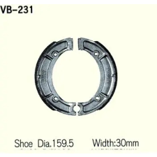 Wesrah Vesrah VB-231 fékpofa Wesrah Futómű és fék alkatrészek Fékpofák (dobfék) egyéb motorkerékpár alkatrész