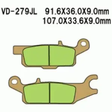 Wesrah Vesrah VD-279/2JL fékbetét Wesrah Futómű és fék alkatrészek Fékbetétek (tárcsafék) egyéb motorkerékpár alkatrész