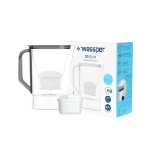 Wessper D3 Slim Aquamax 2,7 literes vízszűrő kancsó (fekete) kávéfőző kellék