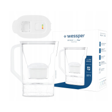  Wessper D3 Slim futureflow AquaMax szűrőkancsó (Fehér + 1x szűrő) kisháztartási gépek kiegészítői