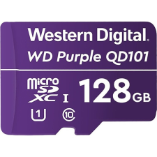 Western Digital MicroSD kártya - 128GB (microSDHC™, SDA 6.0, 24/7 működtetés, Purple) memóriakártya