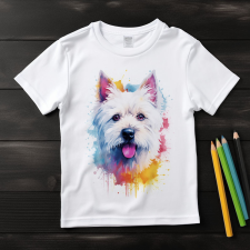  Westie póló (Gyerek)(Színes) gyerek póló