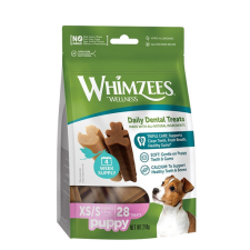 Whimzees Puppy XS/S fogászati rágókák kölyökkutyáknak 28 db jutalomfalat kutyáknak