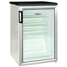 Whirlpool ADN 140 W üvegajtós hűtőszekrény, aluminium, 85cm magas, 123L hűtőgép, hűtőszekrény