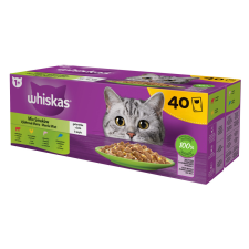 Whiskas alutas 40-pack halas-húsos válogatás 40*85g macskaeledel