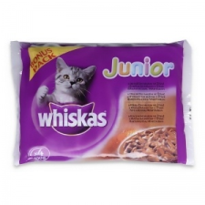 Whiskas Alutasakos 100g 4-pack Junior Bonus macskaeledel