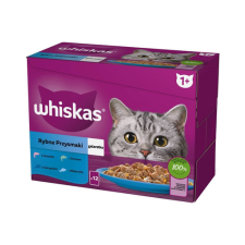 Whiskas Halcsemegék fehér hal, tőkehal, lazac, tonhal zselében 12x85g macskaeledel