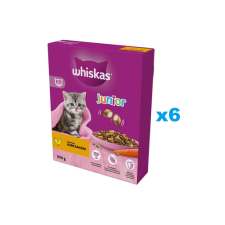 Whiskas Junior 6x300 g száraz teljes értékű eledel ízletes csirkével cicáknak macskaeledel