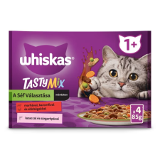 Whiskas tasty mix marha-baromfizöldség alutasakos macskaeledel 4x85g macskaeledel