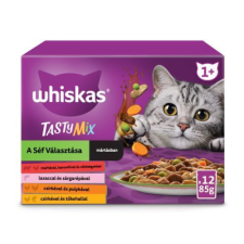 Whiskas Whiskas alutasak 12-pack Tasty Mix Chef's choice mártásban 12x85g macskaeledel