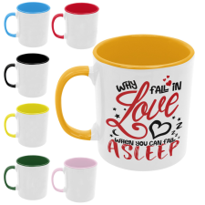  Why fall in love when you can fall in asleep - Színes Bögre bögrék, csészék