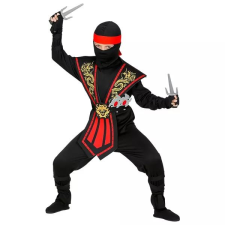 Widmann piros harcos Ninja jelmez fegyverekkel 140-es méret (38567) (Widmann38567) jelmez