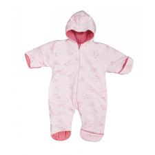 Wikids átmeneti plüss overál - Rózsaszín lovacskás 56/62 babakabát, overál, bundazsák