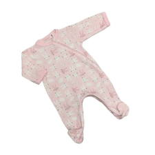 Wikids Hosszú ujjú cipzáros pamut rugi - Rózsaszín Nyuszis - 86 rugdalózó