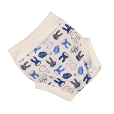 Wikids pamut pelus nadrág - Fehér Kék Nyuszis - 62 babanadrág