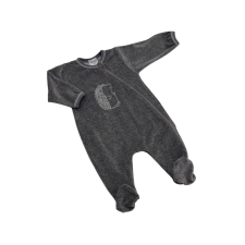 Wikids Plüss Hosszú Ujjú Rugdalózó - sötét Szürke Sünis 68 rugdalózó