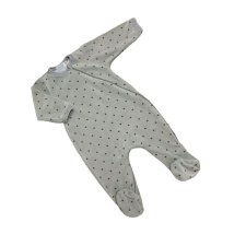 Wikids Plüss Hosszú Ujjú Rugdalózó - Szürke/Szürke Csillagos 68 rugdalózó