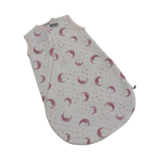 Wikids Steppelt Pamut Hálózsák - Fehér/Rózsaszín Holdas 80/86 hálózsák, pizsama