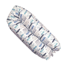 Wikids szoptatós párna 180cm - Szürke / Menta autós kismama párna