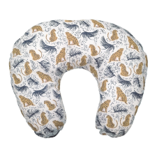 Wikids szoptatós párna HUZAT - Leopárd Okker/Sötétkék kismama párna