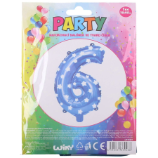 Wiky Lufi csillagokkal kék színben szám:6 party kellék
