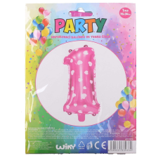 Wiky Lufi rózsaszín, szívekkel szám : 1 party kellék