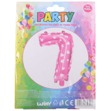 Wiky Lufi szívekkel rózsaszín szám:7 party kellék