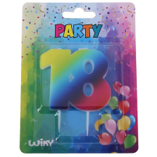Wiky Tortagyertya szivárvány szám : 18 party kellék