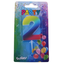 Wiky Tortagyertya szivárvány szám : 2 party kellék