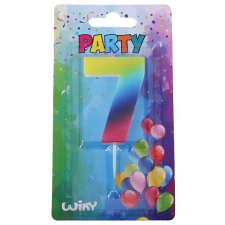Wiky Tortagyertya szivárvány szám : 7 party kellék