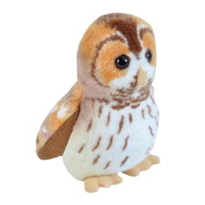 Wild Republic Plüss játék, hanggal, barna bagoly, 20 cm, barna plüssfigura