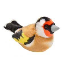  Wild Republic plüss játék hanggal, tengelic, 15 cm, barna, plüss plüssfigura