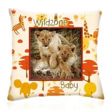  WILD ZONE Baby KIS OROSZLÁNOK állatos díszpárna  28x28 cm lakástextília