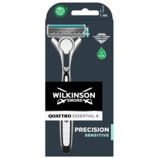 Wilkinson Sword QUATTRO TITANIUM érzékeny borotva + 1 DB FEJ eldobható borotva