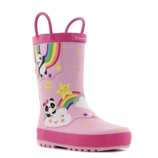 Wink - Aqqo - Happy Rainbow rózsaszín baba gumicsizma Méret:26 gyerek csizma, bakancs