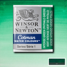 Winsor&Newton Cotman 1/2 szilkés akvarellfesték - 329, intense green akvarell
