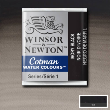 Winsor&Newton Cotman 1/2 szilkés akvarellfesték - 331, ivory black akvarell
