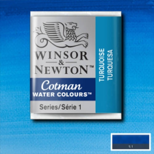 Winsor&Newton Cotman 1/2 szilkés akvarellfesték - 654, turquoise akvarell