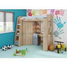 Wipmeble ANTRESOLA balos többfunkciós ágy gyerekszobába (kék-sonoma tölgy) gyermekbútor
