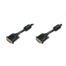 WIRETEK kábel DVI monitor Összekötő 2m, Male/Male, Dual Link, Árnyékolt audió/videó kellék, kábel és adapter