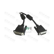 WIRETEK kábel DVI monitor Összekötő 3m, Male/Male, Dual Link, Árnyékolt kábel és adapter