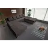  Wixy Giga u alakú kanapé mély földszürke és taupe szürke 405 x 225 cm fantasztikus nagy fekvőfelülettel
