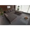  Wixy Giga u alakú kanapé pasztell taupe és taupe szürke színben 345 x 205 cm fantasztikus nagy fekvőfelülettel