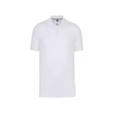  WK274 férfi galléros póló rövid ujjakkal, oldalsó slicceléssel Designed To Work, White-XL