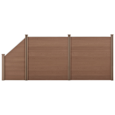 Wohnen WPC kerítéspanel ferde elemmel 183x451 cm barn kerti bútor
