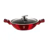  WOK serpenyő márvány bevonattal és fedővel 30cm METALLIC LINE BURGUNDY EDITION 19073