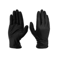 Wolker Kesztyű egyszer használatos latex nitril fekete L 100db védőkesztyű