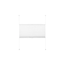  Woltu 65x100 cm gyűrt feszített pliszé, fúrás nélkül, fehér lakástextília