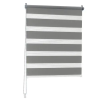  Woltu 90x150 cm sávos roló, dupla roló, zebra roló, fúrás nélkül, sötétszürke, sötétszürke szerelékk