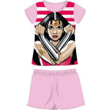 Wonder Woman nyári rövid ujjú gyerek pamut pizsama - jersey pizsama - világosrózsaszín - 110 gyerek hálóing, pizsama